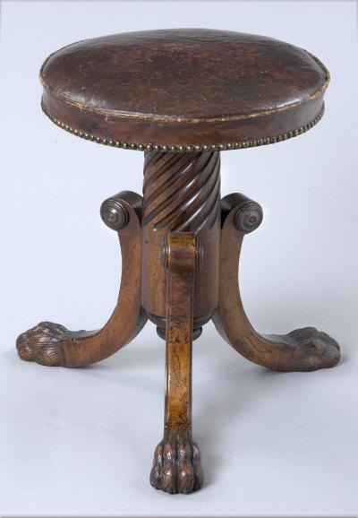 Antique Regency Revolving Piano Stool