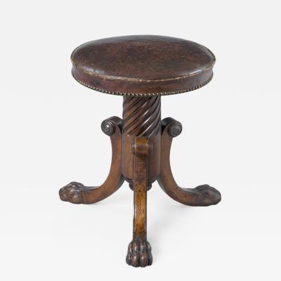 Antique Regency Revolving Piano Stool