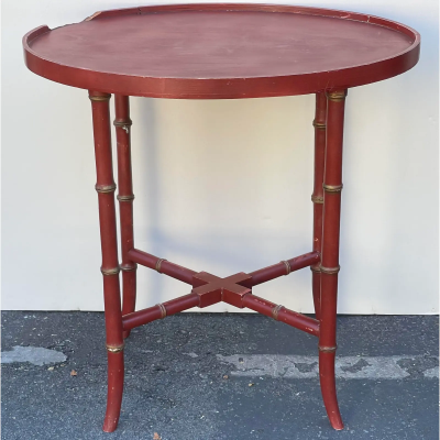 Antique Regency Scenic Tole Tray Table
