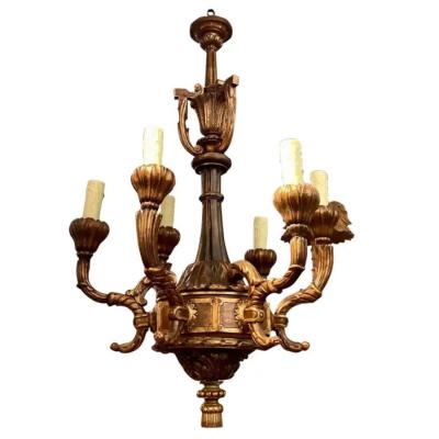 Antique Regency Style Giltwood Chandelier