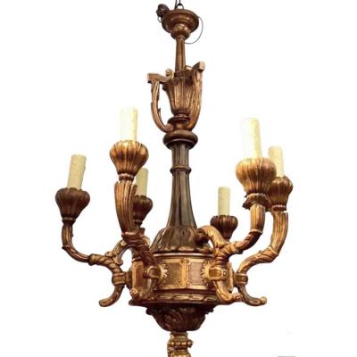 Antique Regency Style Giltwood Chandelier