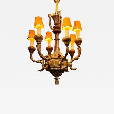 Antique Regency Style Giltwood Chandelier