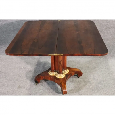 Antique Regency Style Rosewood Giltwood Console Game Table