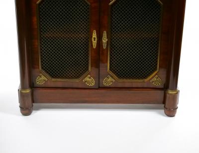 Antique Regency Style Rosewood Mahogany Bookcase Cabinet Circa 1880