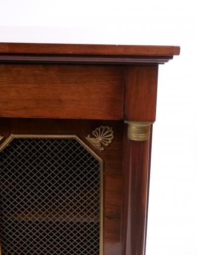 Antique Regency Style Rosewood Mahogany Bookcase Cabinet Circa 1880