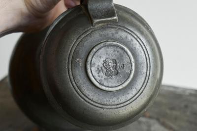 Antique Rembrandt Jug in Pewter The Netherlands 18th Century