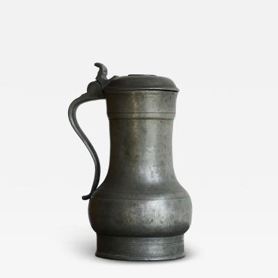 Antique Rembrandt Jug in Pewter The Netherlands 18th Century