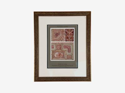 Antique Renaissance Six Framed Antique Ornament Prints 20th C 