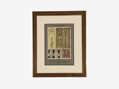 Antique Renaissance Six Framed Antique Ornament Prints 20th C 