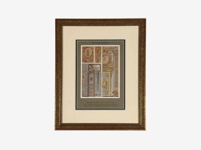 Antique Renaissance Six Framed Antique Ornament Prints 20th C 
