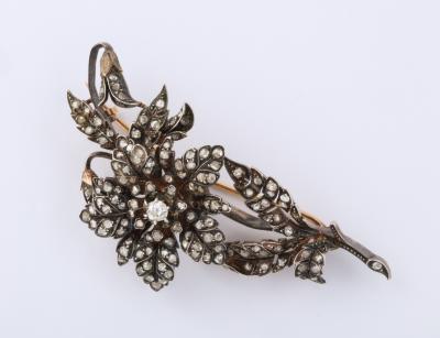 Antique Rose Diamond Brooch