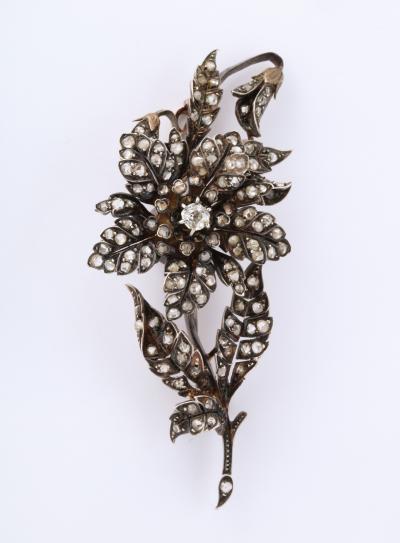 Antique Rose Diamond Brooch