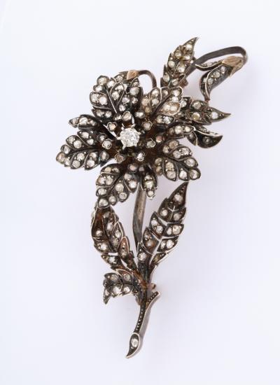 Antique Rose Diamond Brooch