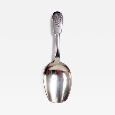 Antique Russian Aesthetic Silver Tea Caddy Spoon