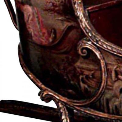 Antique Russian Painted and Carved Sleigh