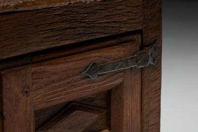 Antique Rustic Oak Cabinet France 19th Century