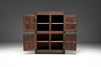 Antique Rustic Oak Cabinet France Early 19th Century