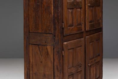 Antique Rustic Oak Cabinet France Early 19th Century