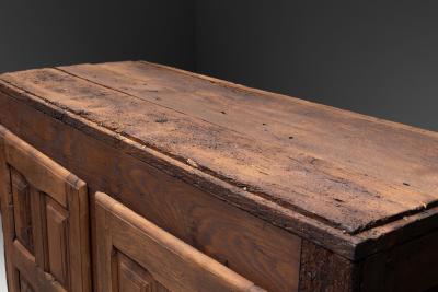 Antique Rustic Oak Cabinet France Early 19th Century