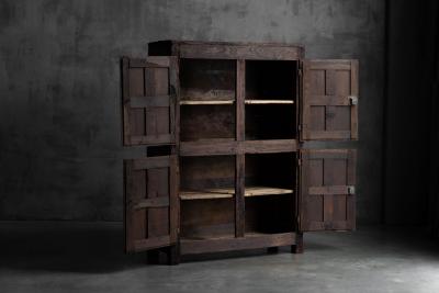 Antique Rustic Oak Cabinet France Early 19th Century
