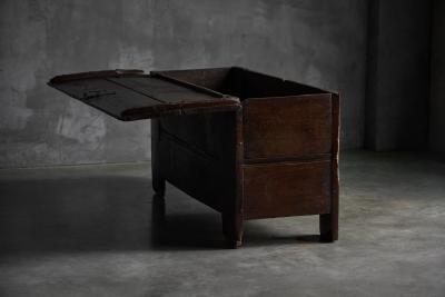 Antique Rustic Oak Coffer England Early 18th Century