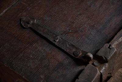 Antique Rustic Oak Coffer England Early 18th Century