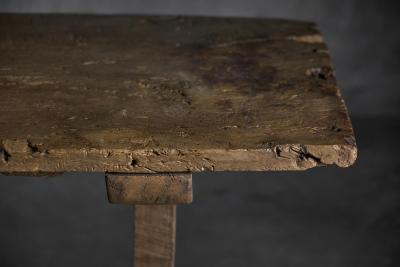 Antique Rustic Oak Trestle Table 19th Century