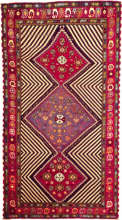 Antique SW Persian Tribal Rug 3 11 x 7 2 
