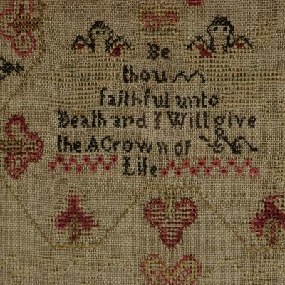 Antique Sampler 1777 by Phebe Hotham Aged 10