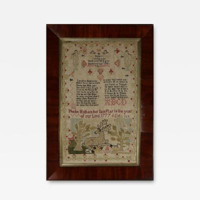 Antique Sampler 1777 by Phebe Hotham Aged 10