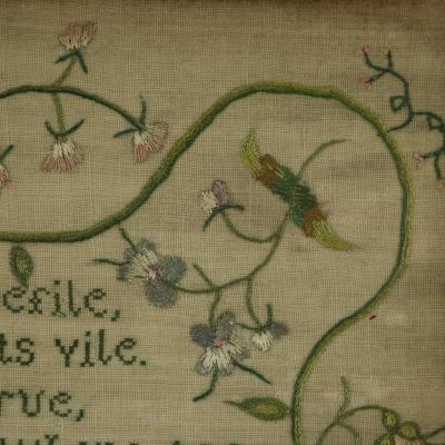 Antique Sampler 1801 by Sarah Banes