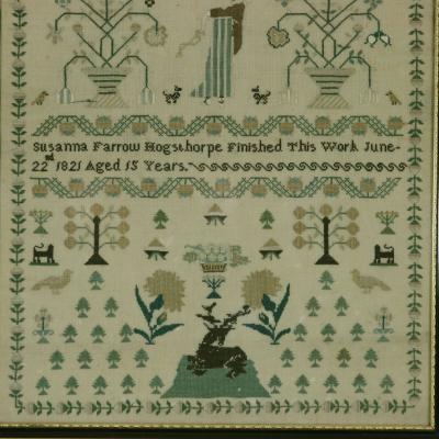 Antique Sampler 1821 by Susanna Farrow