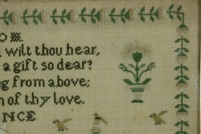 Antique Sampler 1821 by Susanna Farrow