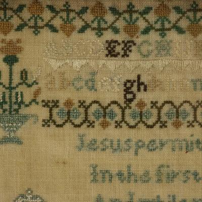 Antique Sampler 1825 by Mary Walter