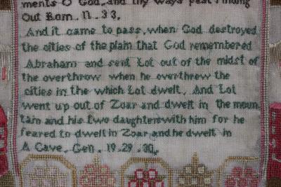 Antique Sampler 1830 by Eliza Jones Friendship