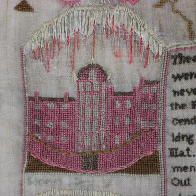 Antique Sampler 1830 by Eliza Jones Friendship