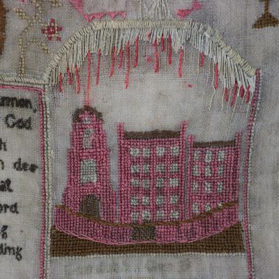 Antique Sampler 1830 by Eliza Jones Friendship