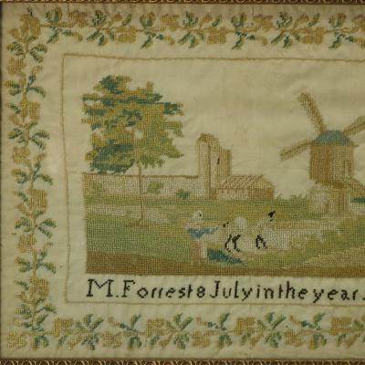 Antique Sampler 1830 by M Forrest