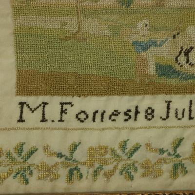 Antique Sampler 1830 by M Forrest