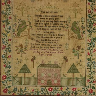 Antique Sampler 1837 by Marianne Butland Gill