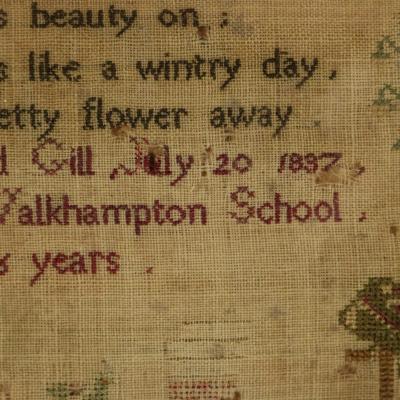 Antique Sampler 1837 by Marianne Butland Gill