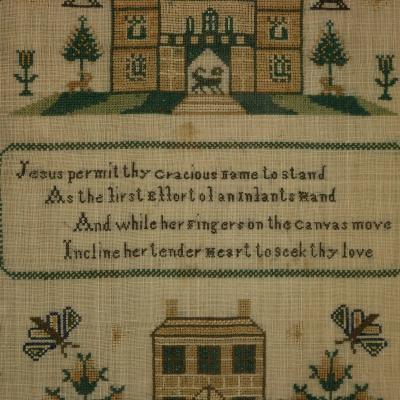 Antique Sampler 1840 By Elizabeth Ann Fox