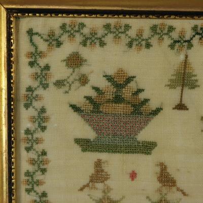 Antique Sampler 1842 by Ann Minter Aged 8 Years