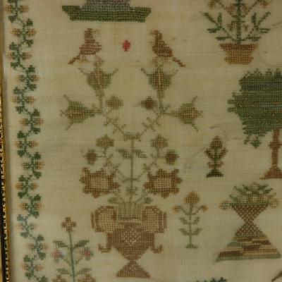 Antique Sampler 1842 by Ann Minter Aged 8 Years