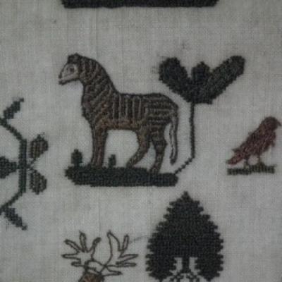 Antique Sampler by Maria Tooby c 1820