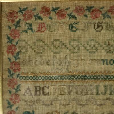 Antique Sampler c 1850 by Elizabeth Carter Sussex