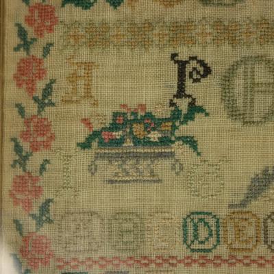 Antique Sampler c 1850 by Elizabeth Carter Sussex