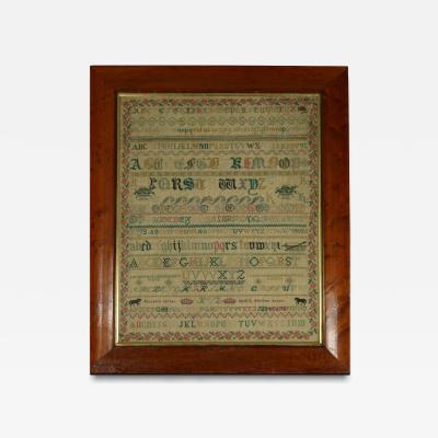 Antique Sampler c 1850 by Elizabeth Carter Sussex