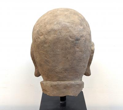 Antique Sand Stone Buddhist Bust Sculpture