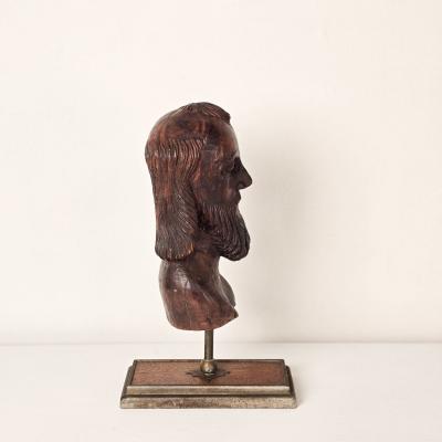 Antique Santos Head Possibly Spanish Colonial 19th century or earlier